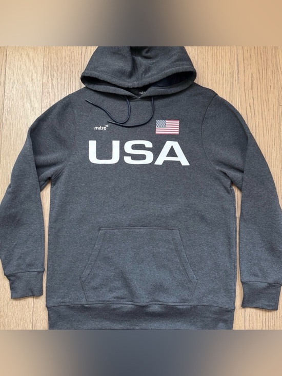 Mitre Other - Men's USA Charcoal Fleece Hoodie NWT - Size M